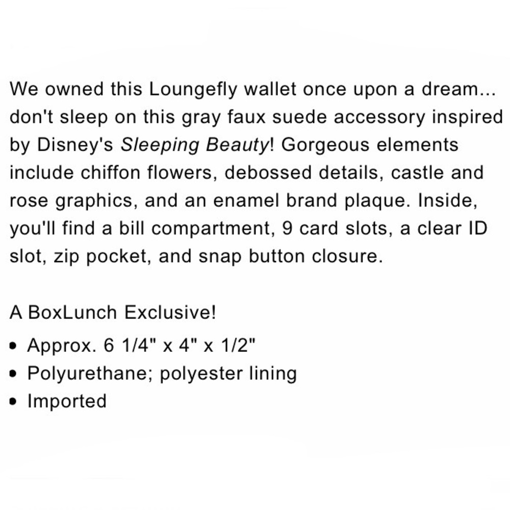 LOUNGEFLY DISNEY Sleeping Beauty MINI BACKPACK SET - Picture 9 of 9